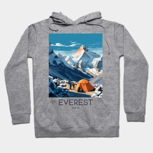 A Pop Art Travel Print of Mount Everest - Nepal Hoodie